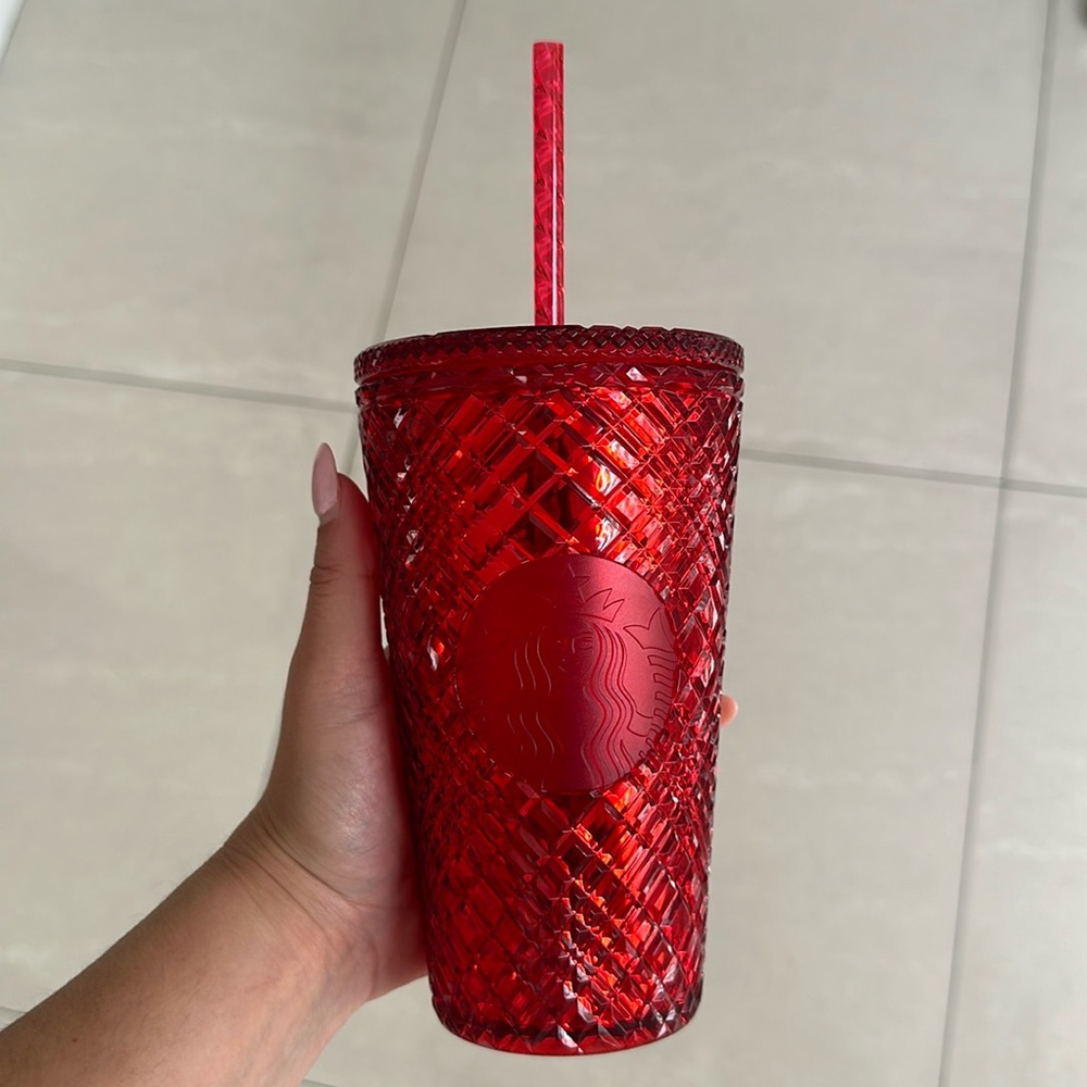 NEW Rare Holiday Red 16 Oz Starbucks Tumbler